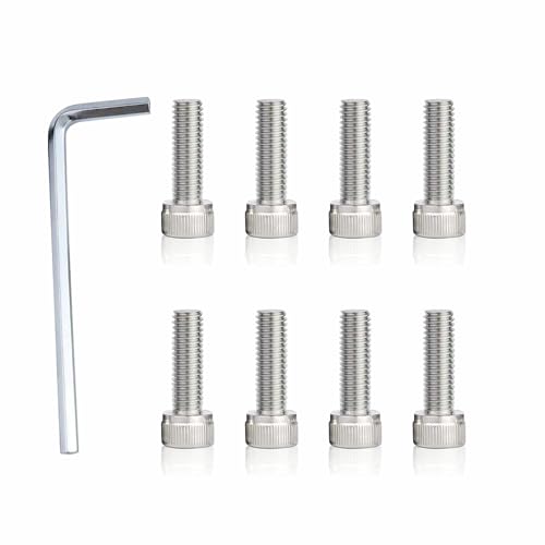 8-Pack Fuel Wheel Center Cap Screws with Adapter Tool for 1001-63-B, 1001-63B, 1001-63GB Stainless Steel Material