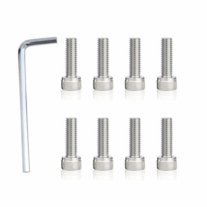 8-Pack Fuel Wheel Center Cap Screws with Adapter Tool for 1001-63-B, 1001-63B, 1001-63GB Stainless Steel Material
