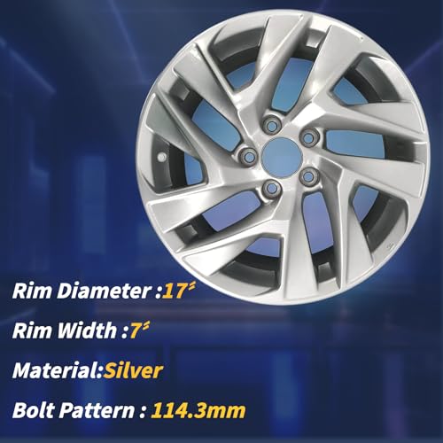 New Single 17" 17x7 Inch 17 Inch Alloy Aluminum Wheel Rim Fits for Honda CR-V 2014 2015 2016, OEM Design Replacement Rim Direct Fit, 64069, Silver