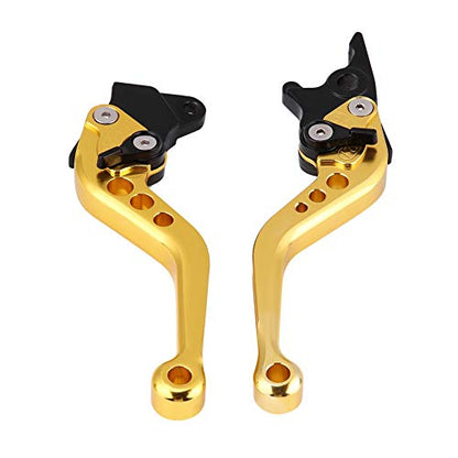 Tbest 125 X,Brake Lever Handle,1 Pair of 22mm 7/8 CNC Aluminum Motorcycle Clutch Drum Brake Lever Handle Universal for Most of Motorcycles,Scooters and Electric Bike(Yellow) - color: Yellow