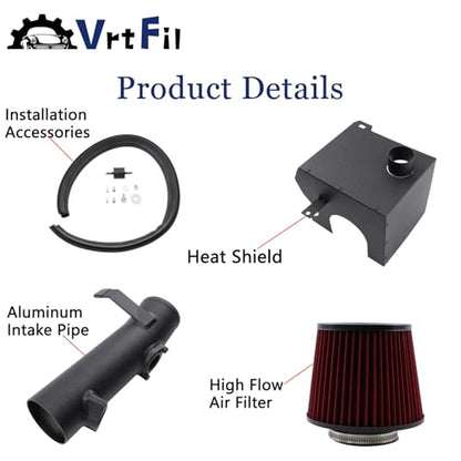 High-performance Cold Air Intake Kit Aluminum 3inch Pipe Compatible with 2018-2022 Honda Accord 2.0L Turbo