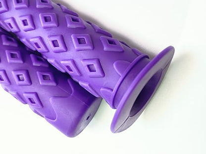Bike Grips Bicycle Handlebar End Grips Replacement Handle Bar Grips Non-Slip Soft Rubber Protector for Mountain Bike Tricycle Wheel Chair - color: PURPLE