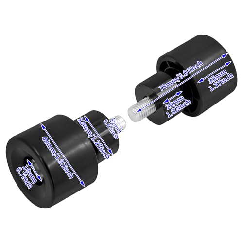 Crash Bar Slider Ends Frame Sliders Fit for Harley M12 Screw - color: All Black