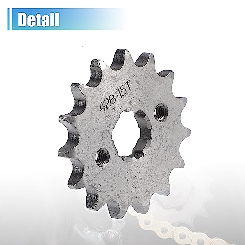X AUTOHAUX 1Set 428 Style 15 Teeth 20mm ID Motorcycle Front Engine Sprocket