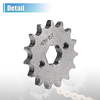 X AUTOHAUX 1Set 428 Style 15 Teeth 20mm ID Motorcycle Front Engine Sprocket