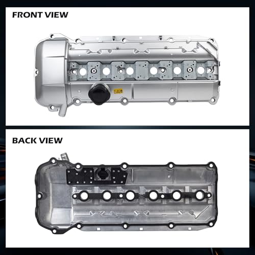 11121432928 Aluminum Valve Cover Kit with Gasket & Bolts - Compatible with 1999-2002 BMW 323i/325i/328i/330i/525i/528i/530i/Z3/X5 M52 M54 2.5L 2.8L 3.0L - color: 11121432928 Aluminum Valve Cover Kit