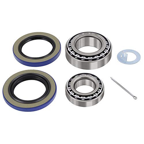 XiKe 1 Set Fits 5,200-6,000 lb Axles Trailer Wheel Hub Kit, Include 25580/20 ＆ 15123/245 Bearings, 21333TB, 22333TB /10-10, 10-36 Seal and Cotter Pin. - size: 25580/20 ＆ 15123/245 + Seal ID 2.125'' ＆ 2.250'', style: Pack 1 Set