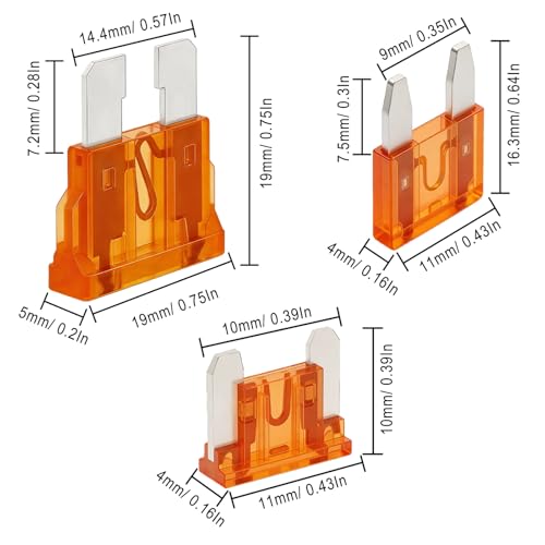 306 PCS Car Fuses Assortment Kit, Micro + Mini + Standard Blade Fuses Automotive Kit (2A 5A 7.5A 10A 15A 20A 25A 30A 35A) + Puller Replacement for Car Truck Boat RV Motorcycle Camper - size: 306 PCS Micro & Mini & Standard