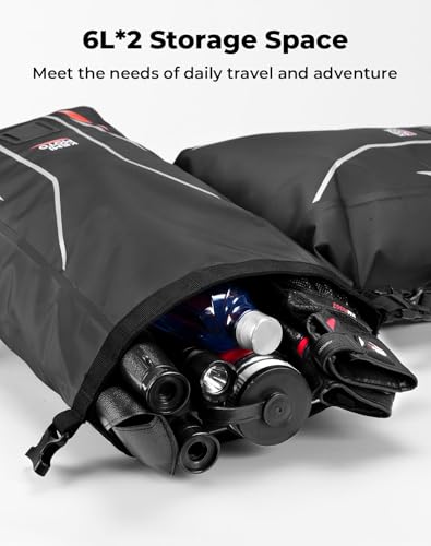 KEMIMOTO 12L Waterproof Motorcycle Saddlebags Luggage Bag