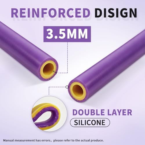 5/16" ID-5Ft(ID 8mm) Heater Hose Enhanced Double Reinforcement - color: Purple, size: 5/16" ID-5Ft(ID 8mm)