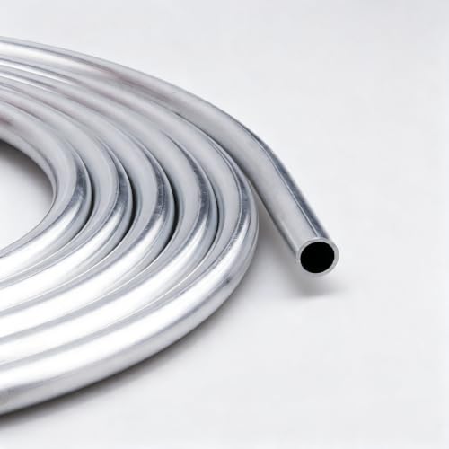 AC PERFORMANCE 1/2" Aluminum Fuel Line Hard Tube, 11.5 Feet Coil - color: Silver, size: 1/2" OD - 11.5FT