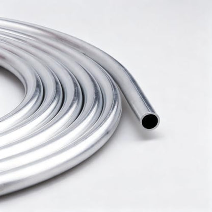 AC PERFORMANCE 1/2" Aluminum Fuel Line Hard Tube, 11.5 Feet Coil - color: Silver, size: 1/2" OD - 11.5FT