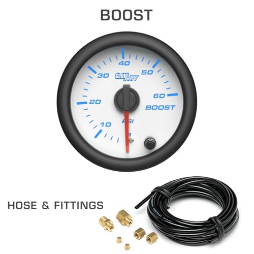 GlowShift White 7 Color 4-Gauge Diesel Truck Set, 2-1/16" 52mm