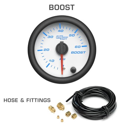 GlowShift White 7 Color 4-Gauge Diesel Truck Set, 2-1/16" 52mm