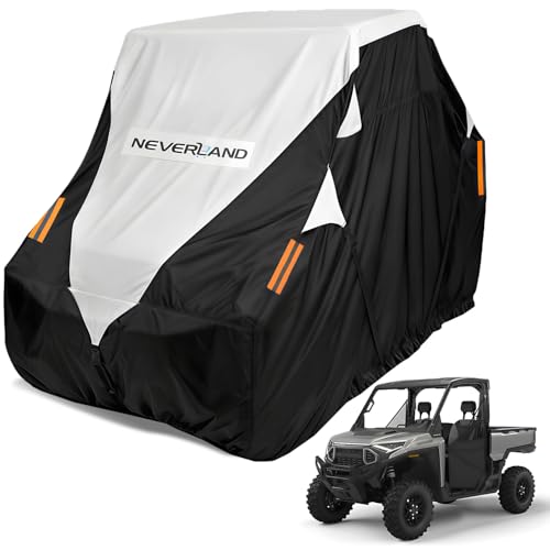 Neverland UTV Cover Waterproof 300D Heavy Duty 2-3 Seater/4-6 Seater 4 Door Side by Side Covers All Weather Protection Compatible with Polaris RZR Can-Am Maverick Defender Kawasaki - size: M: 126"Lx 65"Wx 73"H (Single row seat)