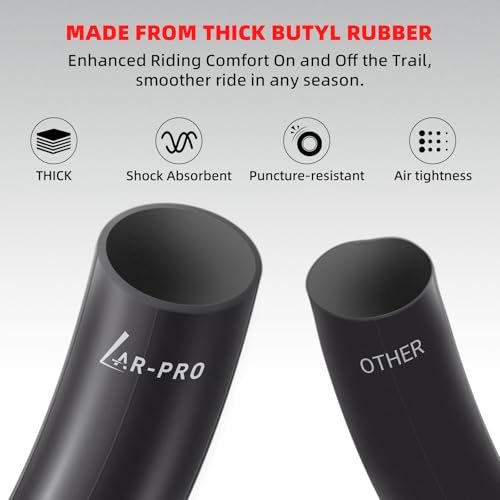 AR-PRO (2-Pack) 4.10/4.50-18" Heavy duty Dirt Bike Inner Tube with TR4 Straight Valve for 110/100-18,110/90-18,110/80-18,120/90-18,120/80-18,100/100-18 Motorycle Rear Tire - size: 4.10/4.50-18", TR4 Valve