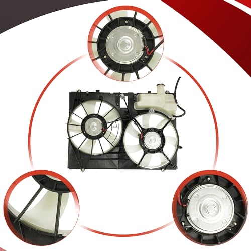 PartsFlow Radiator Engine Cooling Fan Assembly Compatible with 2004 2005 Toyota Sienna 620-553 163630A130 - color: For Toyota Camry
