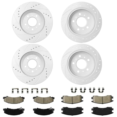 Betthand Brakes and Rotors Fit for 06-10 Chevy Impala, 06-07 Monte Carlo - size: 580403*2+580401*2+D1159-8269+D698-7387