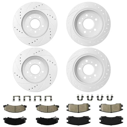 Betthand Brakes and Rotors Fit for 06-10 Chevy Impala, 06-07 Monte Carlo - size: 580403*2+580401*2+D1159-8269+D698-7387