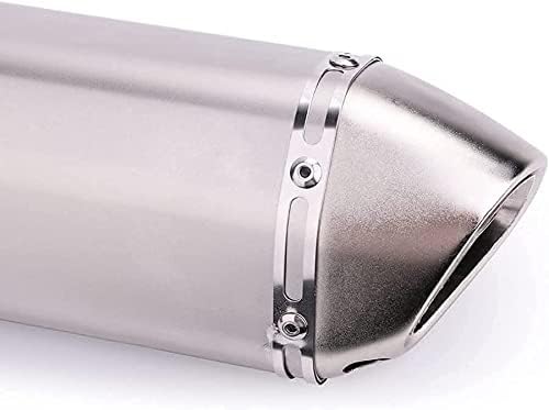 Motorcycle Exhaust Muffler, Titanium, 1.5-2" Inlet