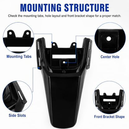 PSLER Motorcycle Rear Mudguard Fit for CRF50 XR50 110 125CC Dirt Pit Bikes