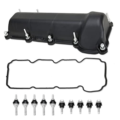 MITZONE Left Side Engine Valve Cover Kit with Gasket & Bolts Compatible with 2004-2011 Dodge Dakota Durango Nitro RAM 1500 2002-2012 Jeep Commander Liberty 3.7L Replace# 53021937AC 53021937AD - color: Left Side