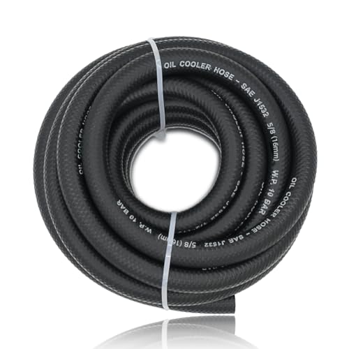 5/8 Transmission Oil Cooler Hose - 300 PSI Fuel Line Hose J1532 For Transmission Fluid, Oil, Coolant, Diesel, Hydraulic Fluid, Lubricant, Gas 5FT - size: 5/8 5FT
