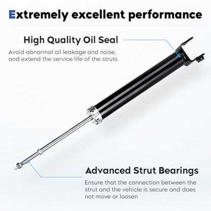 Rear Shock Absorber Struts Assembly Compatible with Nissan Altima 2002 2003 2004 2005 2006, Replace for 344395, 2Pcs