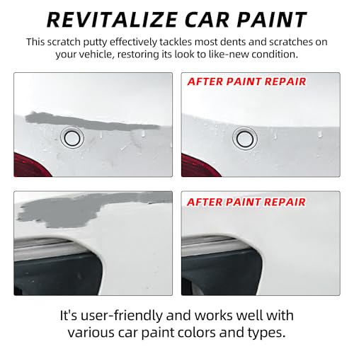 Calvana (4-Pack 20g Car Body Filler Repair Kit, Automotive Putty Scratch Filler, Quick-Drying Formula for Minor Touch-ups, Ideal for Car Paint Scratch Removal and Rust, Includes Repair Tools - size: 4Pack