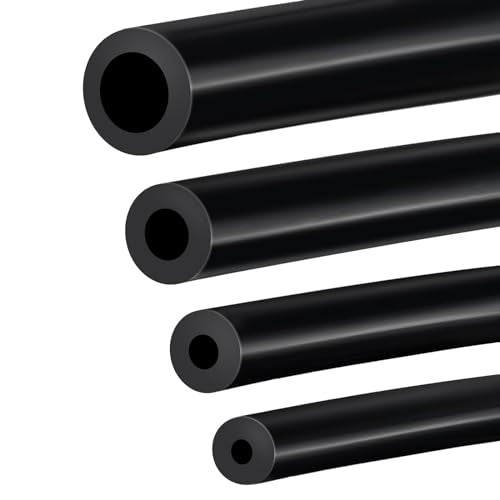 4PCS Vacuum Hose Automotive, 5 FT 1/8 5/32 1/4 3/8In ID Vacuum Line - size: 1/8"+5/32"+1/4"+3/8"-5FT