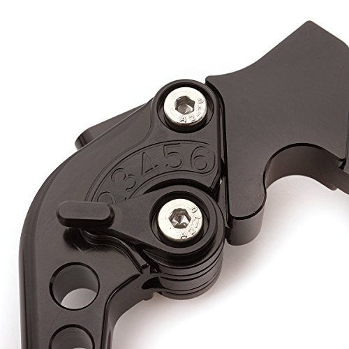 FXCNC Motorcycle Adjustable Brake Clutch Levers Compatible with Continental GT 650, Continental GT 535, 650 Interceptor, Royal Enfield C5 and B5, 2017 on Euro - color: Black Lever with Black Adjuster