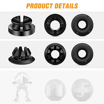 GOOACC 30PCS Hood Support Prop Rod Holder Clips 91503-SS0-003 - color: 30Pcs Hood Rod Clip