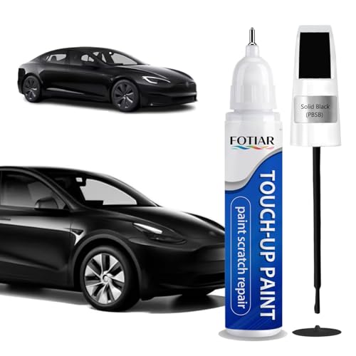 Touch Up Paint for Tesla Solid Black PBSB Paint Code Scratch Repair - color: Solid Black (PBSB)