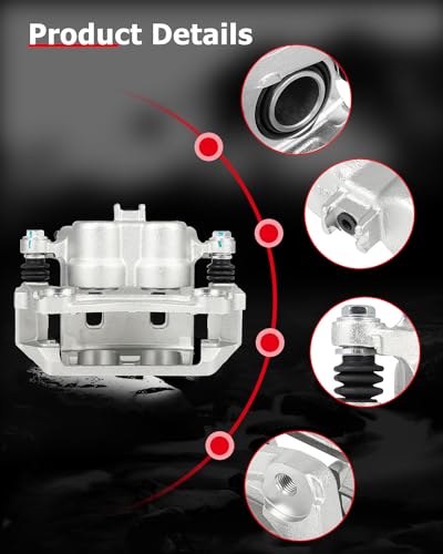 cciyu Front Left Disc Brake Caliper Assembly w/Bracket 19B3102 - size: Front Left[19B3102]