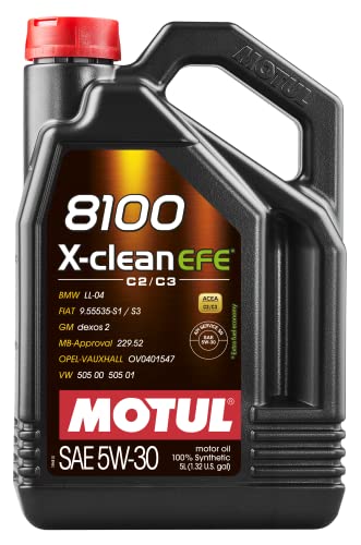 Motul 8100 X-clean EFE 5W-30 Full Synthetic Motor Oil | Fuel Economy Formula, Helps Protect Emissions Systems, Clean Engine Performance | Long Drain Capable, Improved Engine Responsiveness | 5L - size: 5L