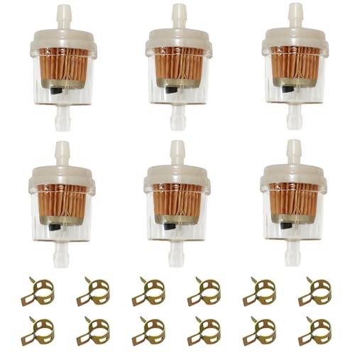 Strongthium 6PCS 1/4 6mm-7mm Gas Inline Fuel Filter with Magnet