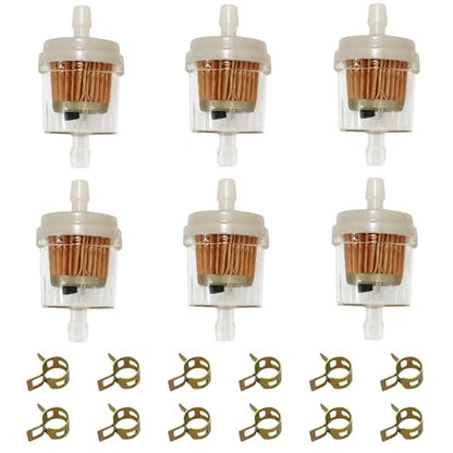 Strongthium 6PCS 1/4 6mm-7mm Gas Inline Fuel Filter with Magnet