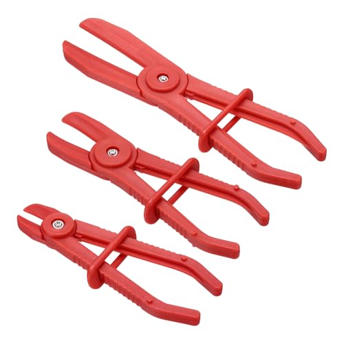 HARFINGTON 3pcs 6/7/10" Hose Pinch Pliers Plastic Hose Multi-Functional Red - color: Red