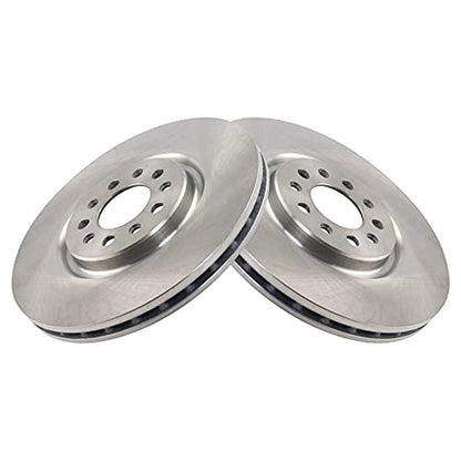 TRQ Front Brake Pad and Rotor Set Ceramic Vented Rotors - style: BKA14196