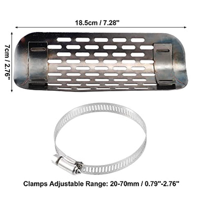 X AUTOHAUX 1 Set Universal Motorcycle Exhaust Heat Shield Pipe Shield - color: Copper Tone