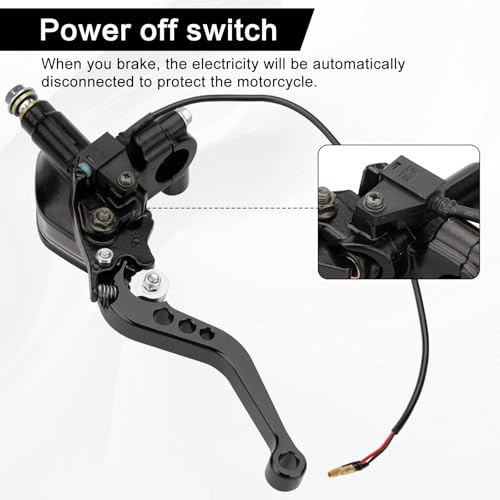 7/8" 22mm Motorcycle Brake Clutch Pump Lever, Black - color: Black