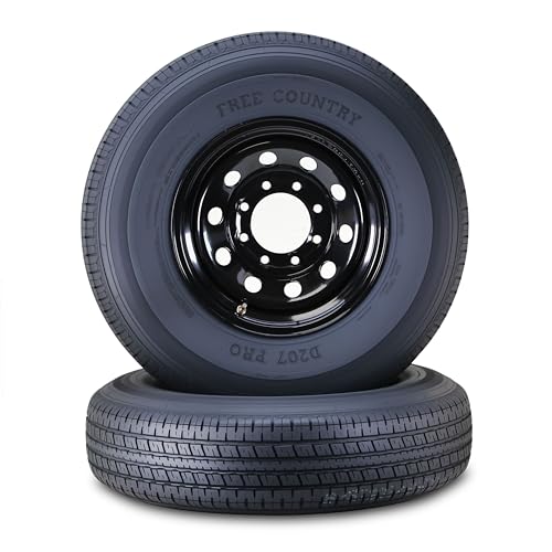 Free Country Trailer Tire Wheel ST235/85R16 12-Ply 128N 8X6.5 Black Mod Pk2 - size: ST235/85R16 /8x6.5