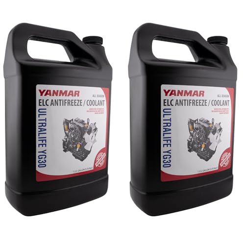 YANMAR YG30R Genuine Ultralife ELC Antifreeze/Coolant, 50/50 Pre-Diluted Ready to Use, Nitrite Free Extended Life Red Coolant, 1 Gallon (3.78 L) Pack of 2, Contains a Bittering Agent