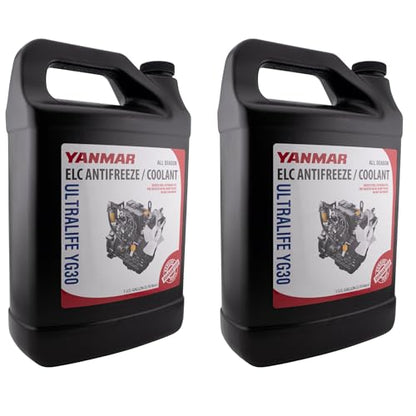 YANMAR YG30R Genuine Ultralife ELC Antifreeze/Coolant, 50/50 Pre-Diluted Ready to Use, Nitrite Free Extended Life Red Coolant, 1 Gallon (3.78 L) Pack of 2, Contains a Bittering Agent