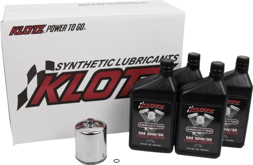 Klotz 4 Quart 20W/50 Synthetic Motor Oil Change Kit for 1984-1999 Evolution Big Twin - Basic Kit - size: 4 Quart Basic - Evolution Big Twin