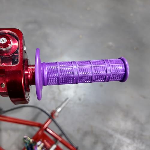 7/8" Motorcycle Hand Grips Dirt Bike Motocross Gel Handlebar 2PC - color: Purple