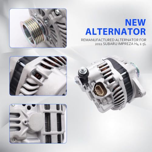 11058N Alternator Compatible with Subaru Impreza 2004-2010 - size: 11058N