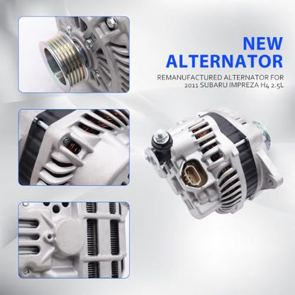 11058N Alternator Compatible with Subaru Impreza 2004-2010 - size: 11058N