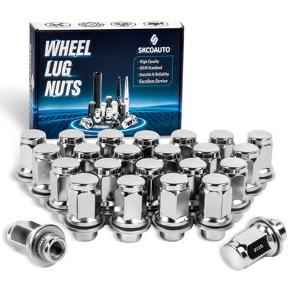 M12x1.5 24 Pcs Lug Nuts for Camry Anti-Rust Closed End Mag Style Chrome - color: Chrome, size: M12x1.5, style: 24Pcs，1.85IN