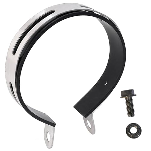 Minho Universal Motorcycle Exhaust Clamps in Alloy steel Material,1 Piece Exhaust Bracket Clip Hanger for Most Motorcyel Scooter Mopeds Inner 4.5" - size: Inner 4.5"- 1 PC